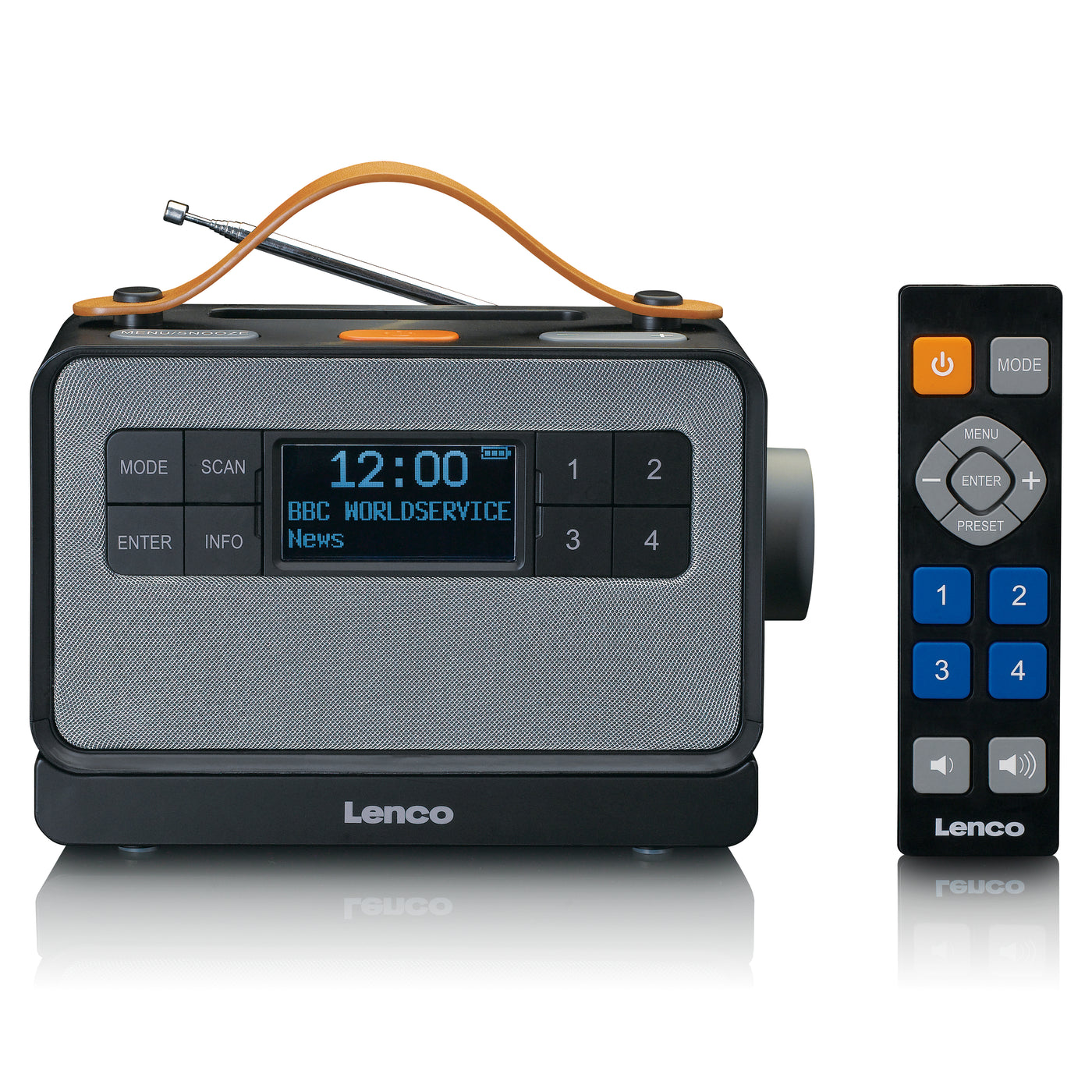 Lenco PDR-065BK - Transportables UKW-/DAB+-Radio mit großen Tasten und „Easy Modus“-Funktion, Schwarz