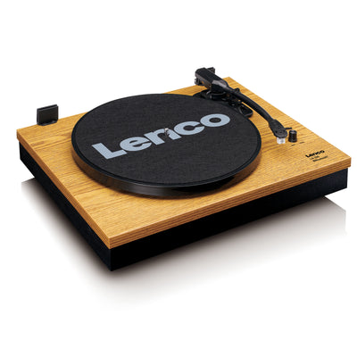 Lenco LS-300WD - Bluetooth® Plattenspieler mit zwei externen Lautsprechern und 2 x 10 Watt RMS, holz