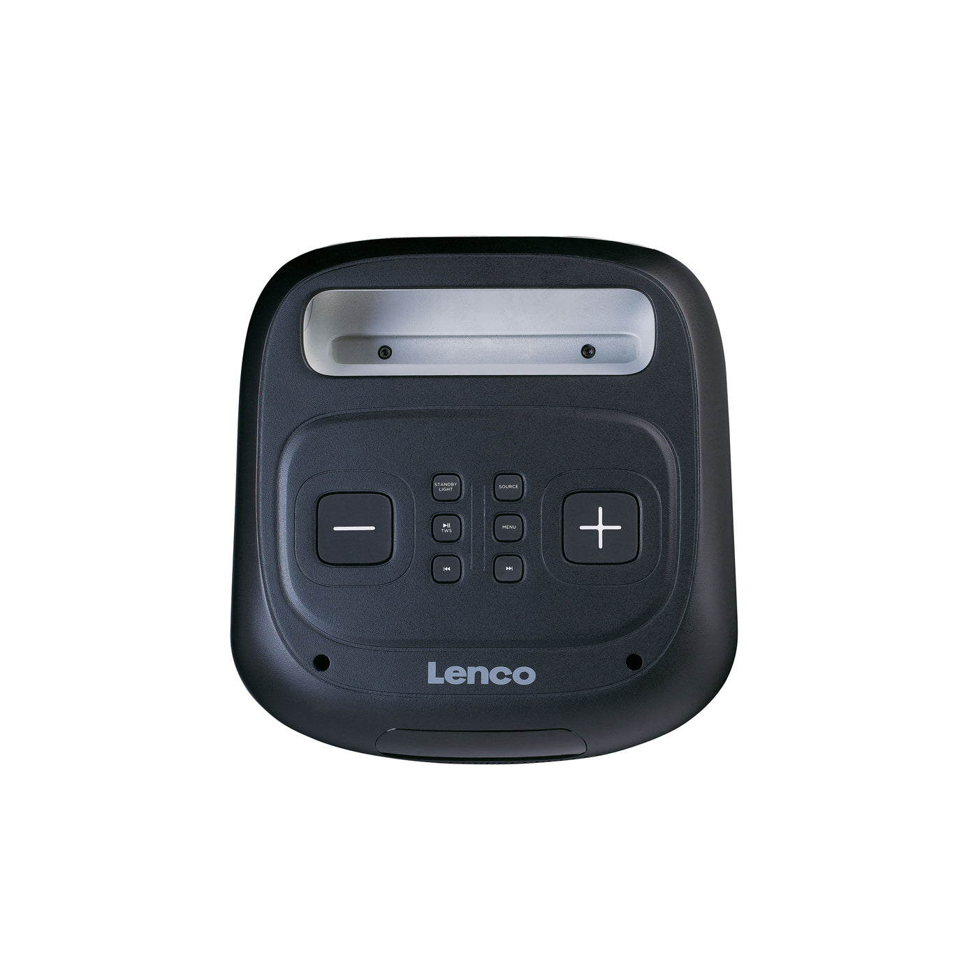 Lenco PA-100BK - Bluetooth® Party-Lautsprecher mit LED-Lichteffekten - 100W RMS, USB, 14 Stunden Batterielaufzeit - Schwarz