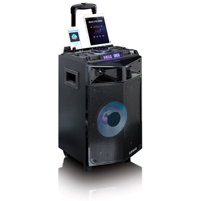 Lenco PMX-240 - Leichtungsstarker DJ-Mischpult mit Bluetooth®, USB, FM und Partylichtern - Schwarz