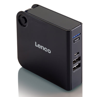 Lenco PB-5200 - Powerbank von 5200 mAh Kombi Autoladegerät