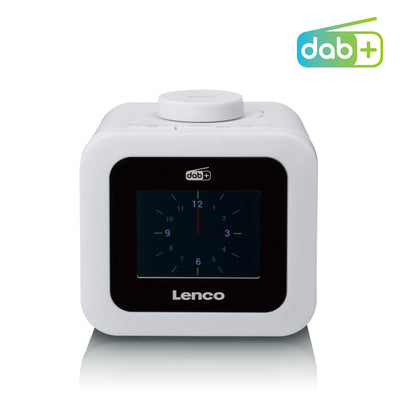 Lenco CR-620WH - DAB+/FM-Radiowecker mit Farbdisplay - Weiß