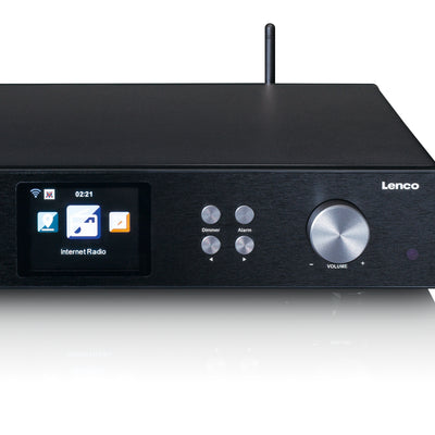 Lenco DIR-250BK - Internetradio mit DAB+, UKW Radio, MP3-Player und Bluetooth® - Schwarz