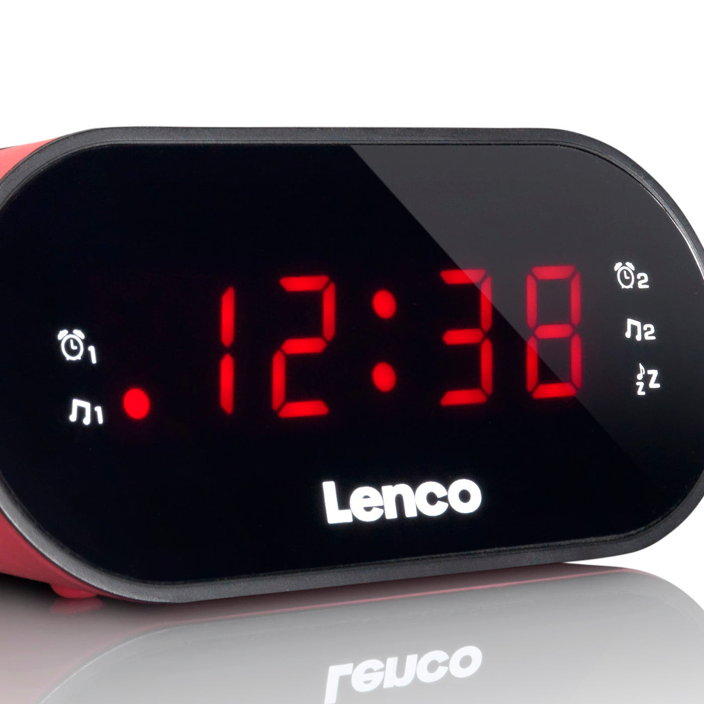 Lenco CR-07 Pink - FM-Radiowecker mit Sleeptimer und doppeltem Alarm - Pink