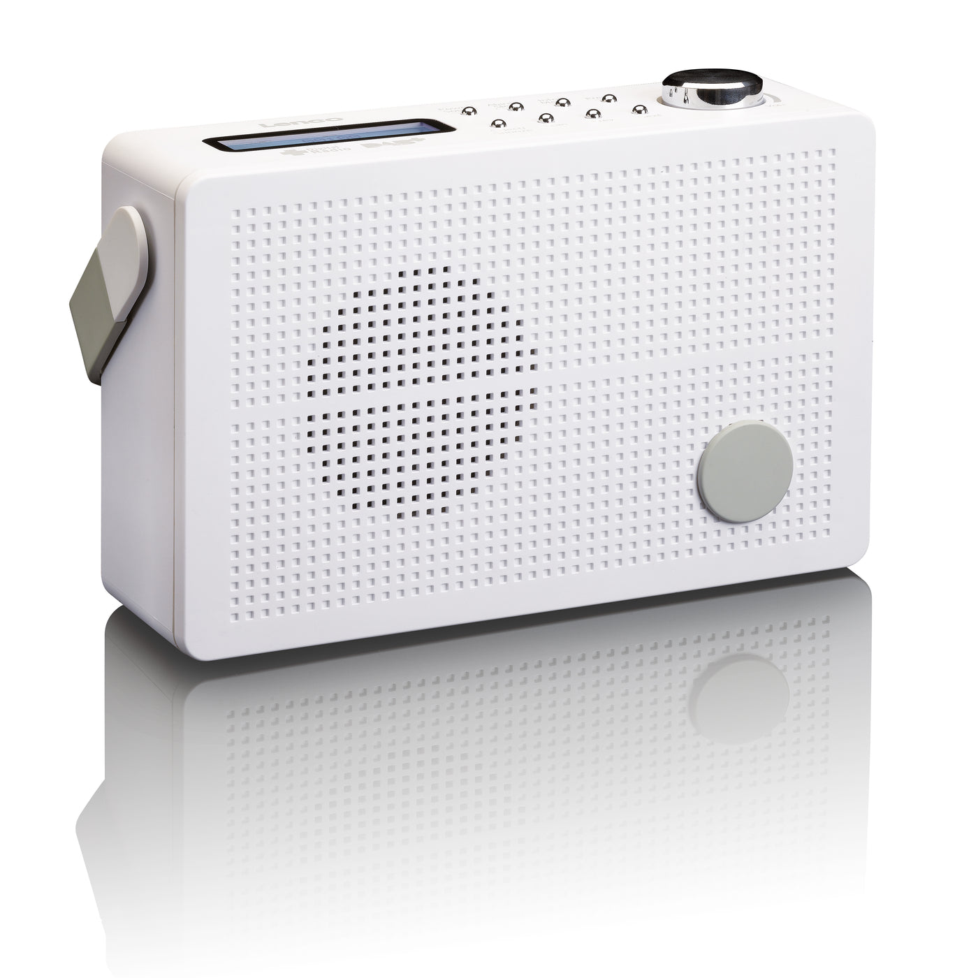 Lenco PDR-030WH - Tragbares DAB+/FM-Radio mit Weckerfunktion - Weiß