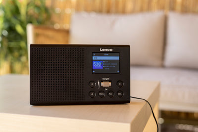 Lenco DIR-60 - tragbares Internetradio - W-LAN - DAB+ und FM Empfang via W-LAN - App-gesteuert - 2 Watt RMS - Equalizer - Schwarz