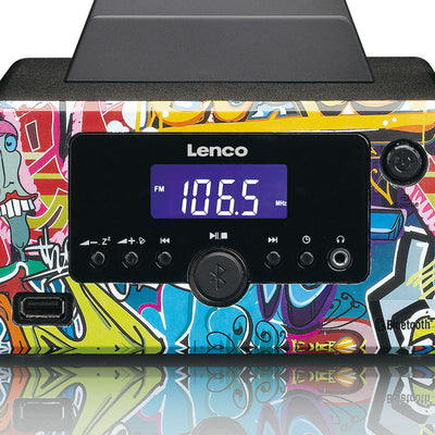 Lenco MC-020 Tags - Mikro-Stereoanlage mit FM-Radio, Bluetooth®, USB und AUX-Eingang - Tags