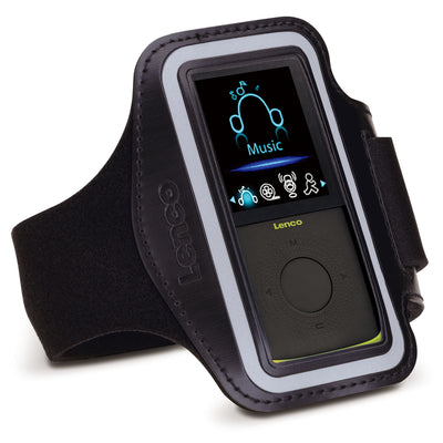 Lenco PODO-153LM - Sport MP3-Player mit Schrittzähler und Sport-Ohrenstöpseln und Armband - Lime