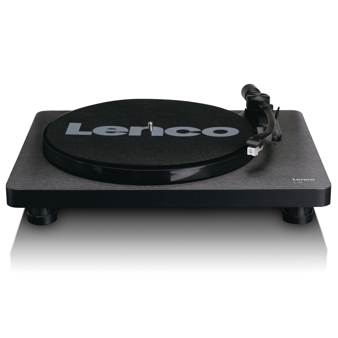 Lenco L-30BK - Plattenspieler mit Riemenantrieb und Holzgehäuse - USB/PC-Encoding - Auto-Stopp-Funktion - Schwarz