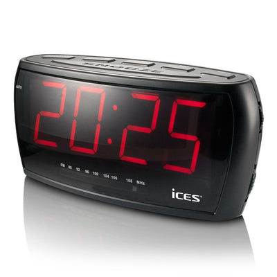 Ices ICR-230-1 - FM Uhrenradio, 1,8" Display - Schwarz