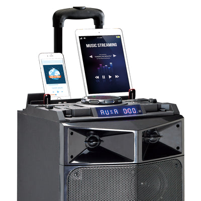 Lenco PMX-300 - Leistungsstarker DJ-Mixer mit Bluetooth®, USB, FM und Partylichtern - Schwarz