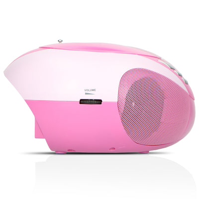Lenco SCD-37 USB Pink - Tragbares FM-Radio mit CD/MP3-Player - USB-Eingang - AUX-Eingang - Pink