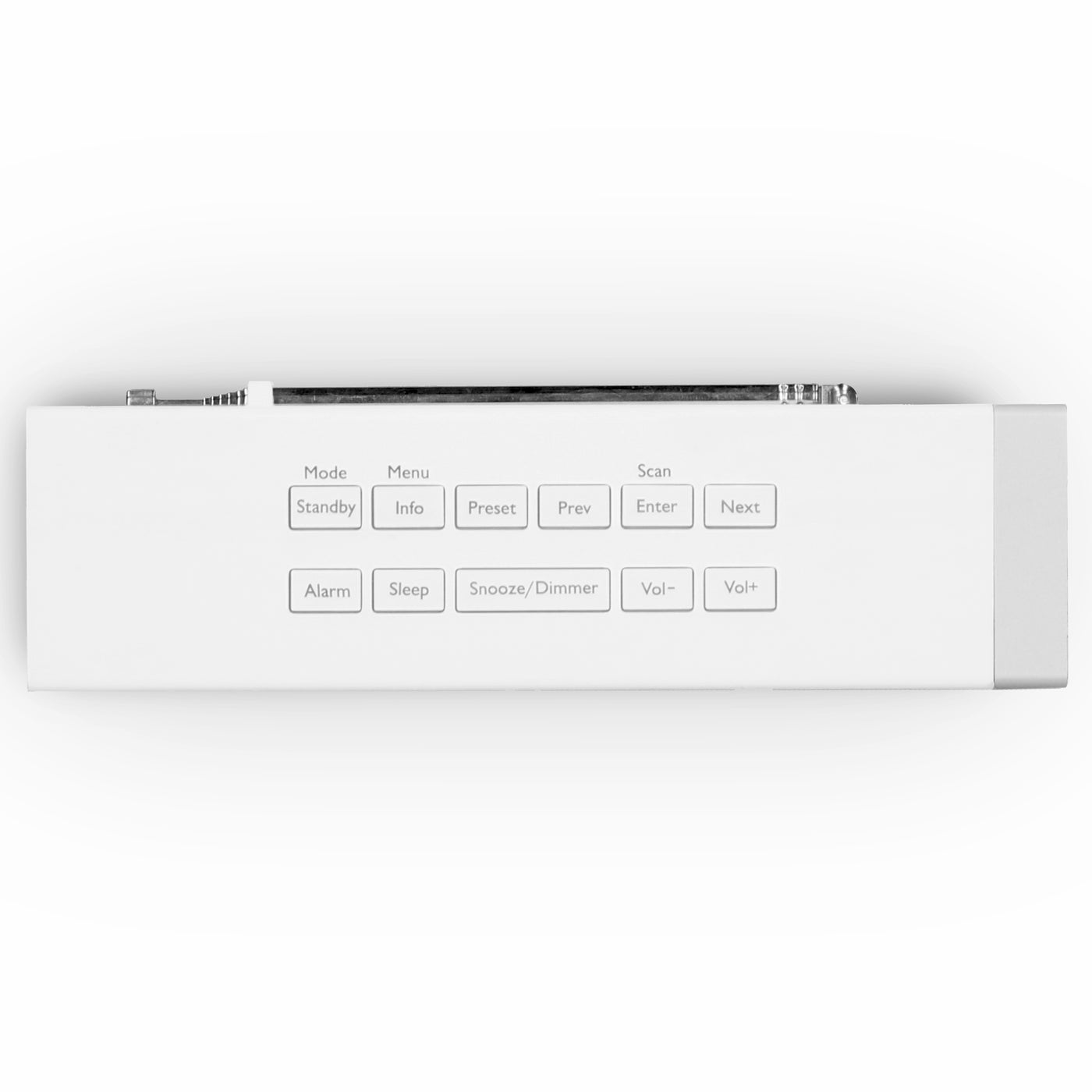 Lenco CR-630WH - Stereo DAB+/FM Radiowecker mit großem Display - USB-Anschluß mit Ladefunktion - 2 x 2 Watt RMS - Weiß
