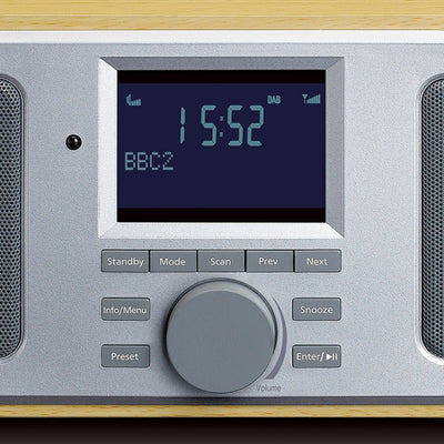 Lenco DAR-015WD - DAB+ Radio mit Alarmfunktion, UKW und Fernbedienung - Holz