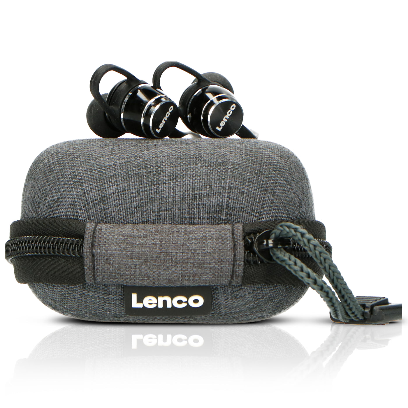 Lenco EPB-160BK - Schweißresistente Bluetooth®-Ohrhörer inklusive Powerbank-Tasche - Schwarz
