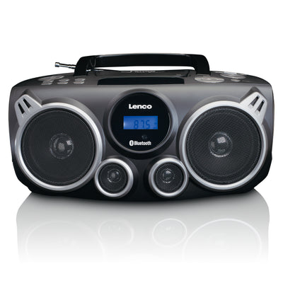 Lenco SCD-100BK - Tragbares PLL FM-Radio CD- Player einschließlich Bluetooth®/USB und SD-Player - Schwarz