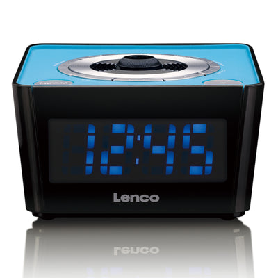 Lenco CR-16 Blue - Funkgesteuerter FM-Radiowecker mit Projektion - Blau