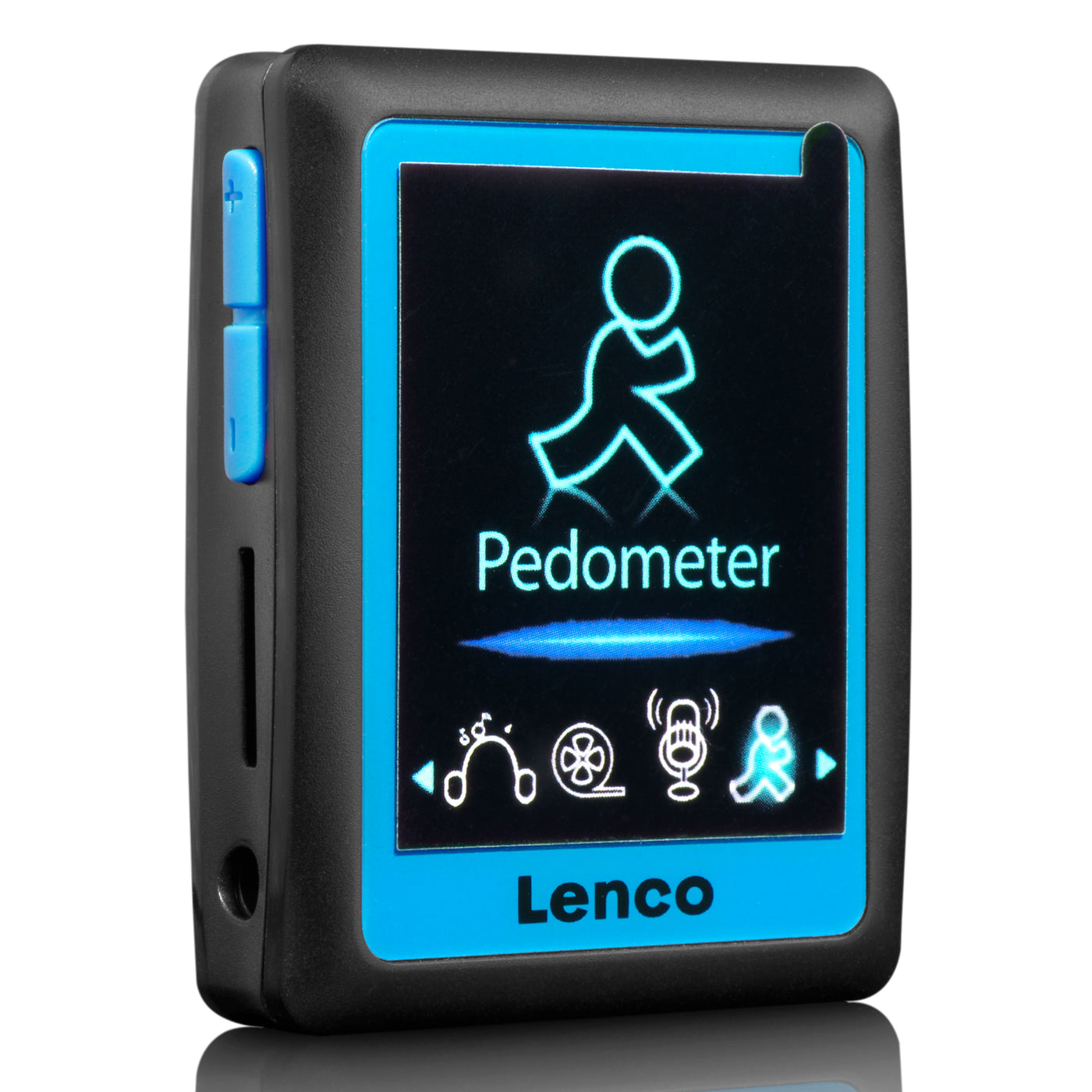 Lenco PODO-152 Blue - MP3/4-Player mit Schrittzähler und 4GB - Blau