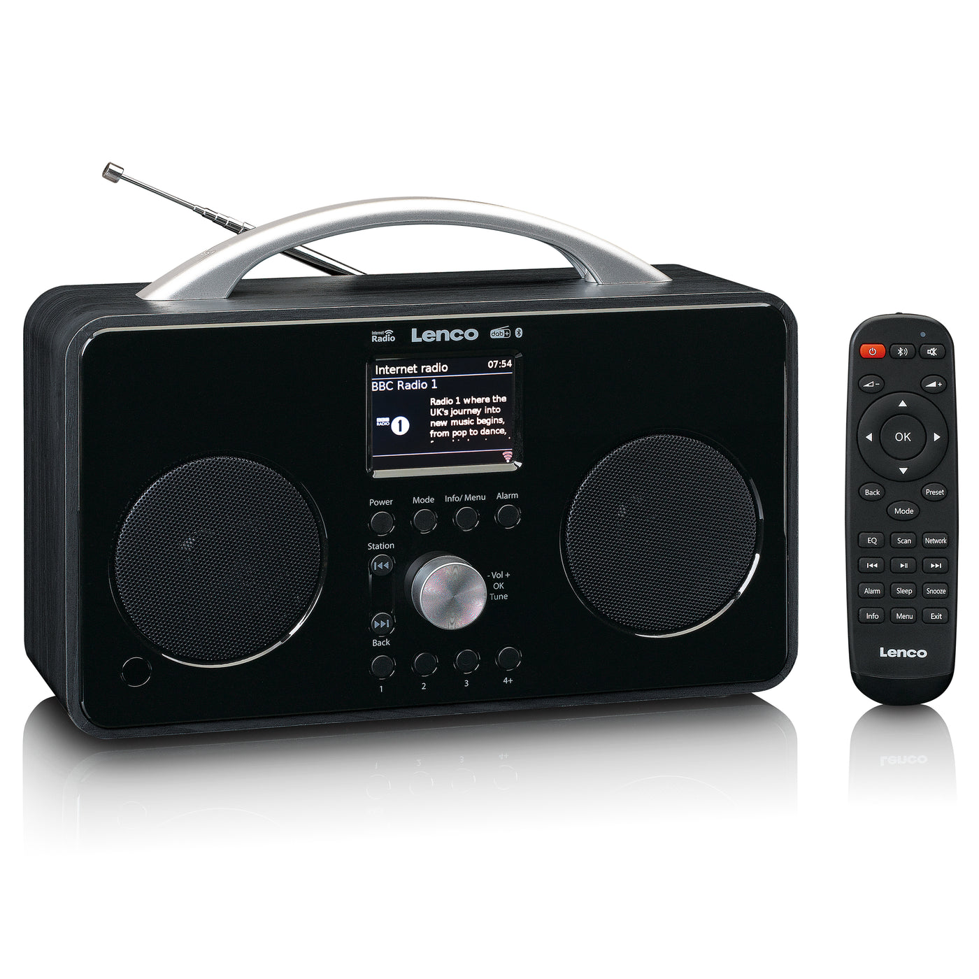 Lenco PIR-645BK - Internet / DAB+ FM Radio mit Bluetooth® - Schwarz