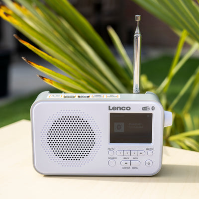 Lenco PDR-035WH - DAB+/FM-Radio mit Bluetooth® - Weiß