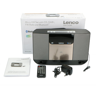 Lenco DAR-045BK - Hi-Fi-Anlage mit CD DAB+ FM-Radio und Bluetooth® - Schwarz