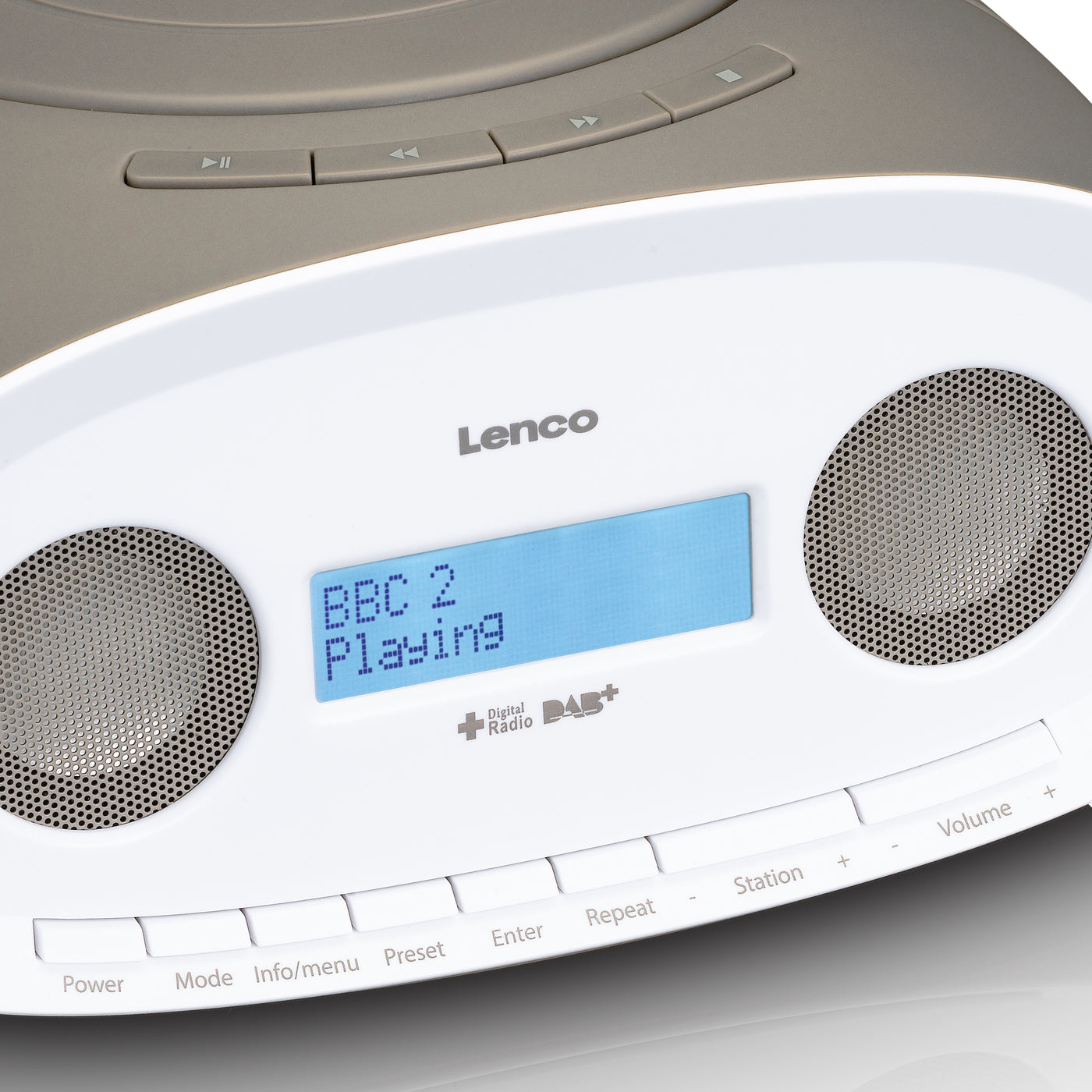 Lenco SCD-69TP - DAB Radio - Boombox - CD Player - MP3 - USB - Taupe