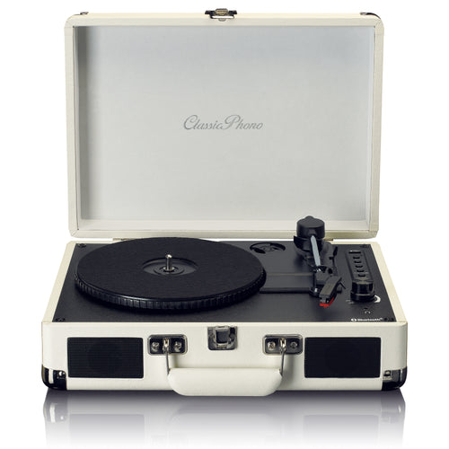 Classic Phono TT-115CR - Plattenspieler Bluetooth® und integrierten Lautsprechern, Creme