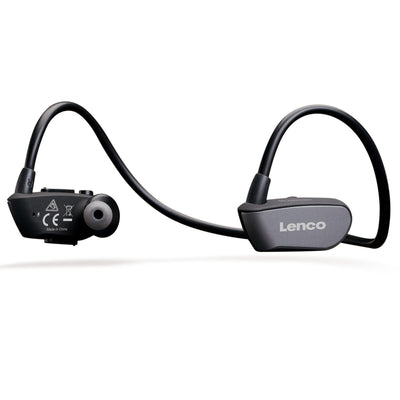 Lenco BTX-860BK - Bluetooth® wasserdichter Sport Kopfhörer mit 8 GB MP3-Player - Schwarz