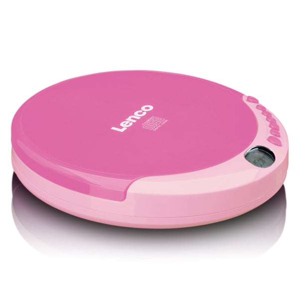 Lenco CD-011 - Tragbarer CD-Player mit Akku-Aufladefunktion - Pink