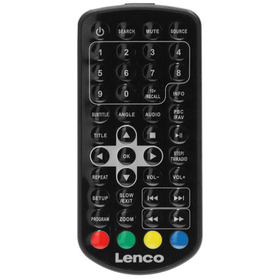 Lenco DVP-1273 - 12 Zoll tragbarer DVD-Spieler mit DVB-T2-Empfang - integrierter Akku - USB-Eingang - SD-Kartenleser - Schwarz