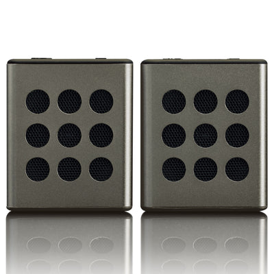 Lenco BTP-200BK Bluetooth® Stereo-Lautsprecherset mit 8 Stunden Spielzeit und Accessoires - Grau