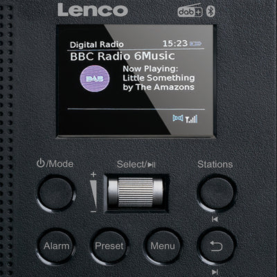 Lenco PDR-031BK - DAB+-/FM-Radio mit aufladbaren Batterien und Bluetooth®- Schwarz