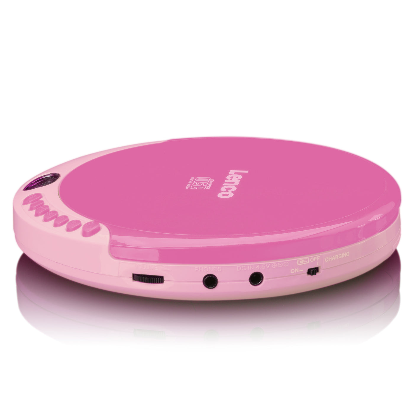 Lenco CD-011 - Tragbarer CD-Player mit Akku-Aufladefunktion - Pink