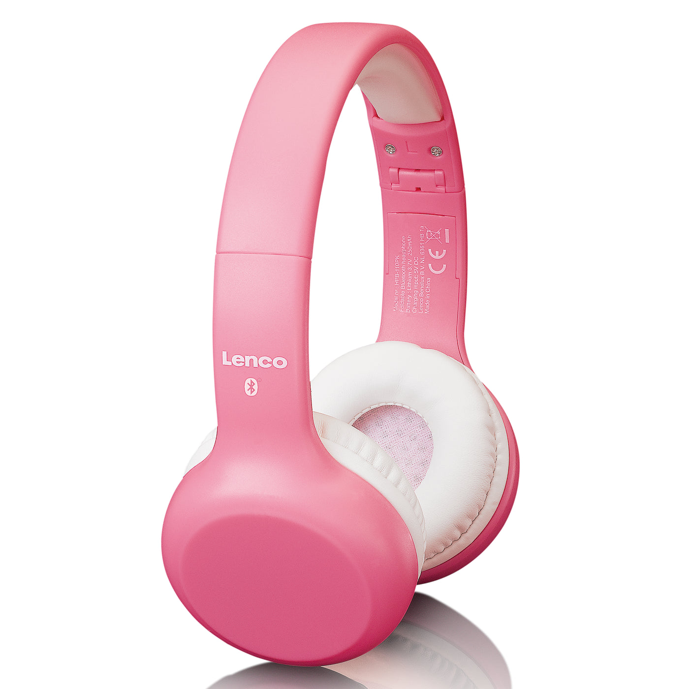 Lenco HPB-110PK - Faltbare Bluetooth®-Kopfhörer für Kinder - Pink