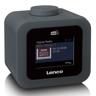 Lenco CR-620GY - DAB+/FM-Radiowecker mit Farbdisplay - Grau