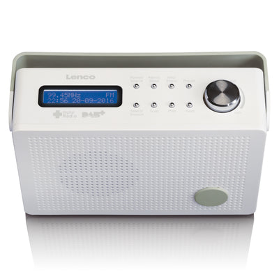 Lenco PDR-030WH - Tragbares DAB+/FM-Radio mit Weckerfunktion - Weiß