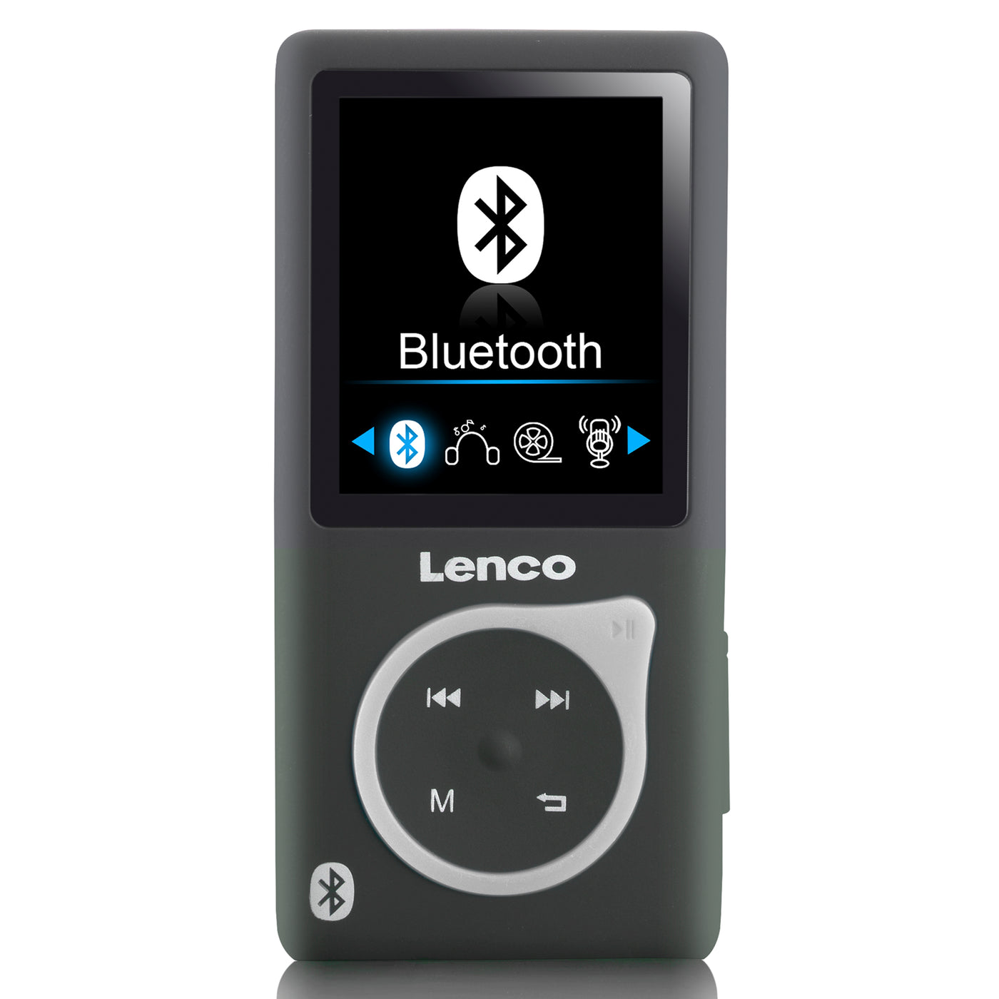 Lenco XEMIO-768 Grey - MP3/MP4-Player mit Bluetooth® - 8 GB Mikro-SD-Speicherkarte - 1,8" Farbdisplay - Grau