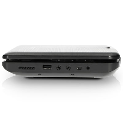 Lenco DVP-1010BK - 10 Zoll tragbarer DVD-Spieler mit Kopfhörer und Kopfstützenbefestigung - integrierter Akku - USB-Eingang - SD-Kartenleser - Schwarz