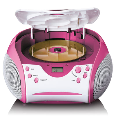 Lenco SCD-24PK kids - Tragbares FM-Radio mit CD-Player - Kopfhöreranschluß - Pink
