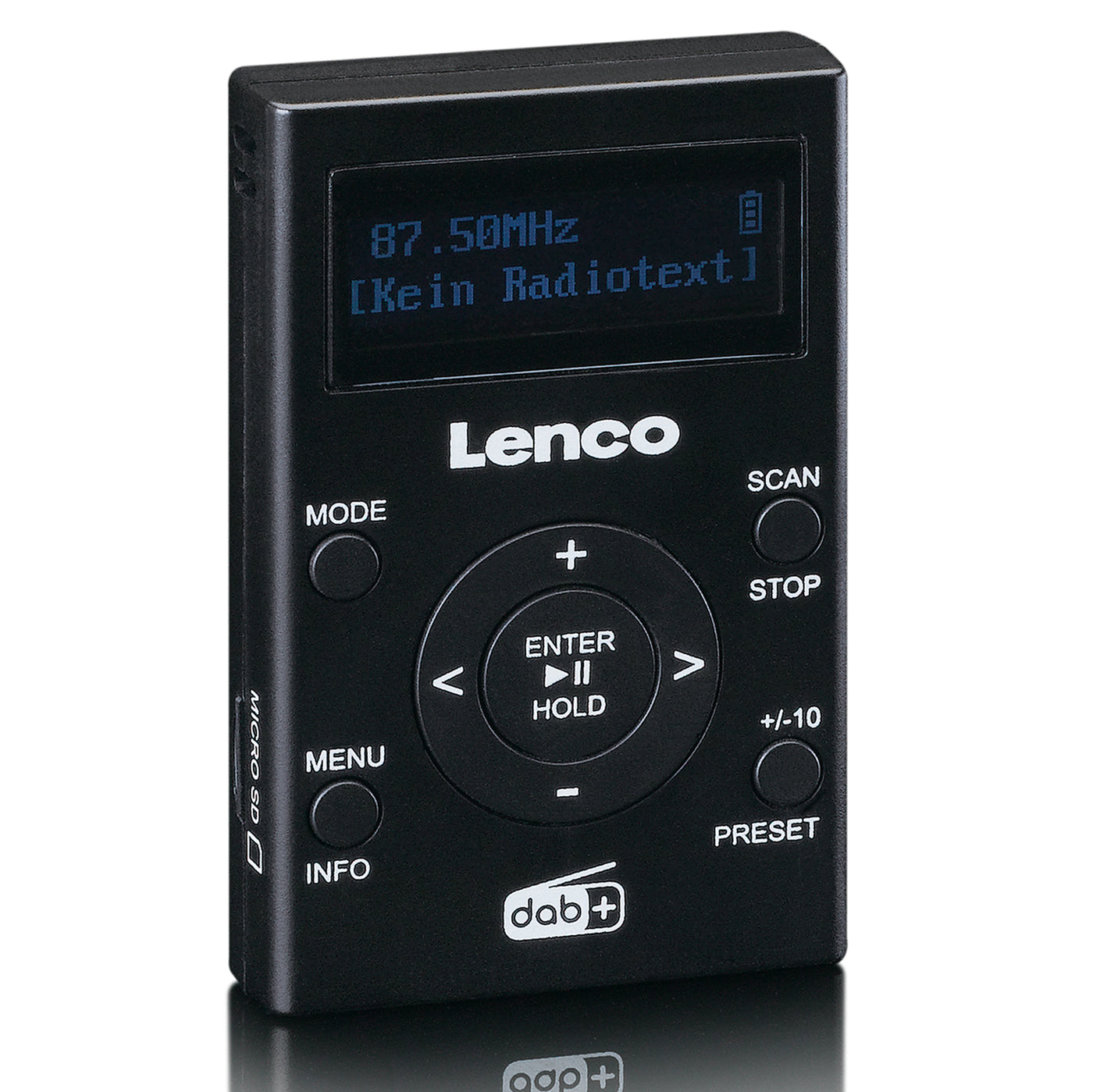 Lenco PDR-011BK - DAB+/FM-Taschenradio mit MP3-Player