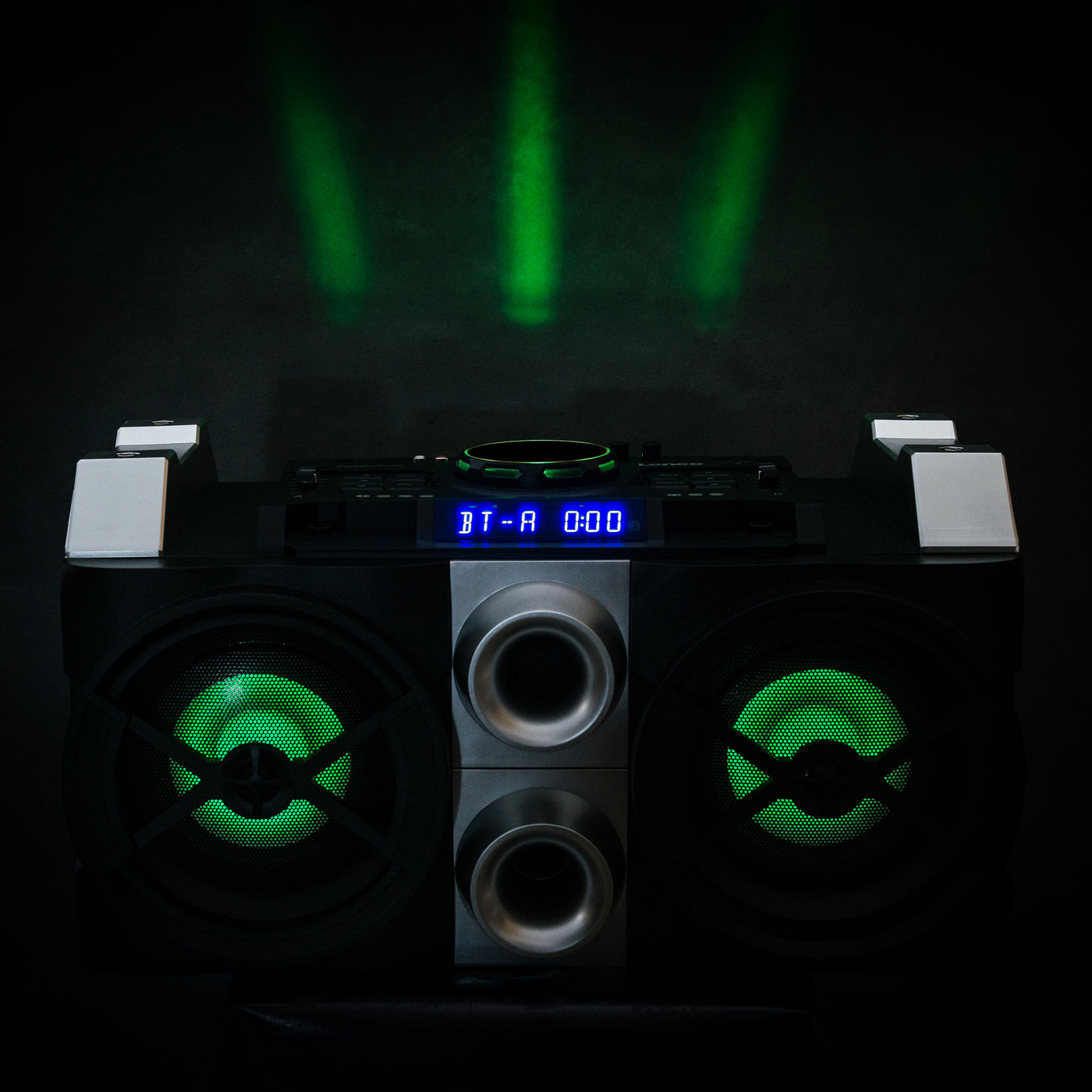 Lenco PMX-150 - Leistungsstarker Party-Lautsprecher mit DJ- und Mixfunktion - 150 Watt RMS - Bluetooth® - Integrierter Akku - Tischfunktion - Schwarz