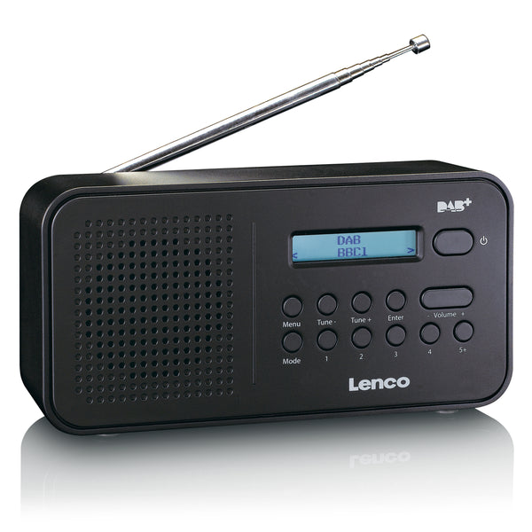 Lenco PDR-015BK - Tragbares DAB+/FM-Radio - Schwarz