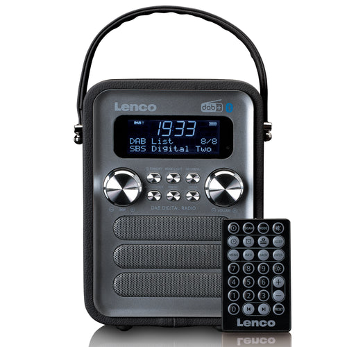 Lenco PDR-051BKSI  - Tragbares DAB+ FM-Radio mit Bluetooth® und AUX-Eingang, aufladbarer Batterie - Schwarz