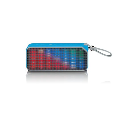 Lenco BT-191BU - Spritzwasserdichter Bluetooth® Lautsprecher mit Partylichtern - Blau