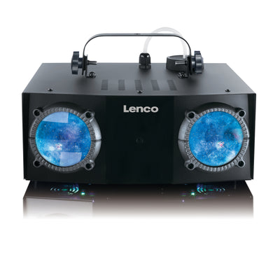 Lenco LFM-110BK - 2-in-1 Partymaschine mit Dual-Matrix-RG 8-Lichtern und Nebelmaschine