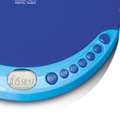 Lenco CD-011 - Tragbarer CD-Player mit Akku-Aufladefunktion - Blau