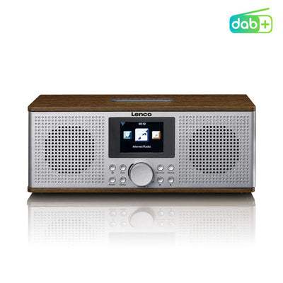 Lenco DIR-170WA - Internetradio mit DAB+ und FM-Radio - Bluetooth® - 5 direkte Stationstasten - USB-Wiedergabe - 2 x 10 Watt RMS - Holz