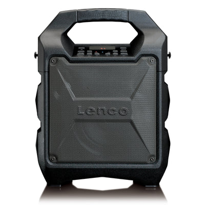 Lenco PA-30 Tragbarer Bluetooth® Lautsprecher mit FM-Radio und USB - Schwarz