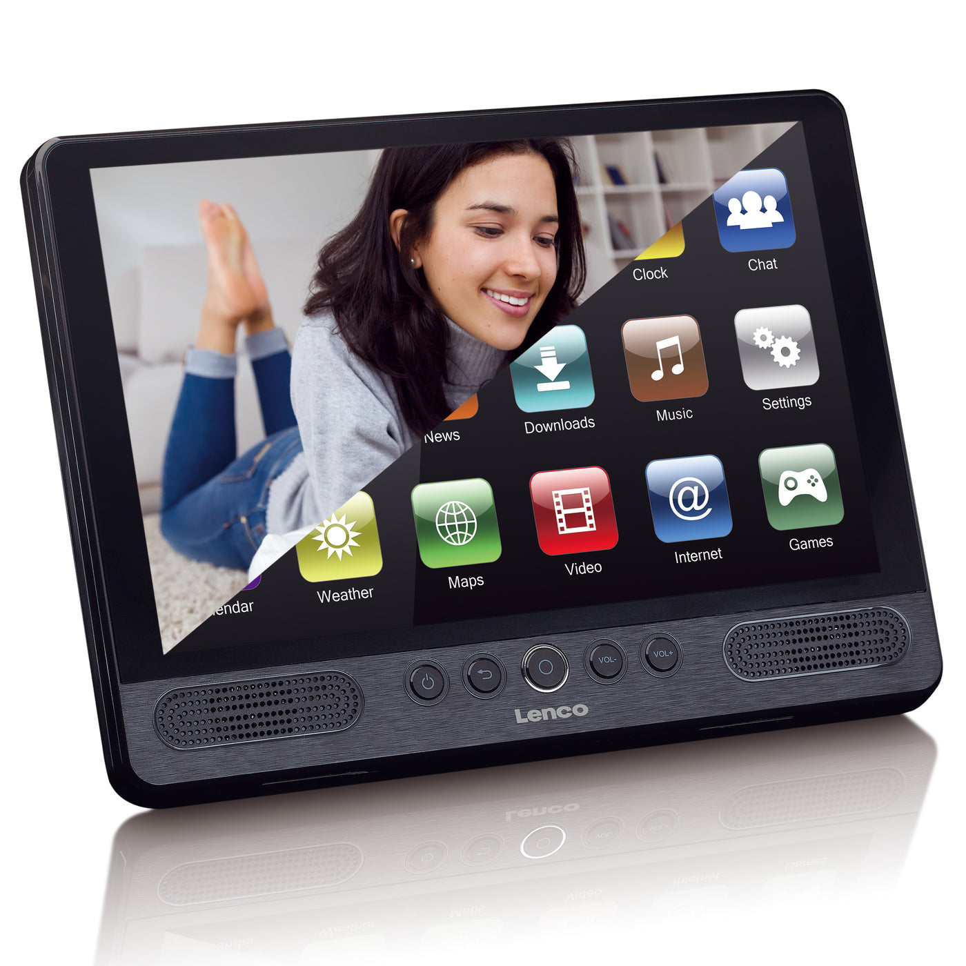 Lenco TDV1001BK - Tablet - Tragbarer DVD-Player Android - WIFI - USB