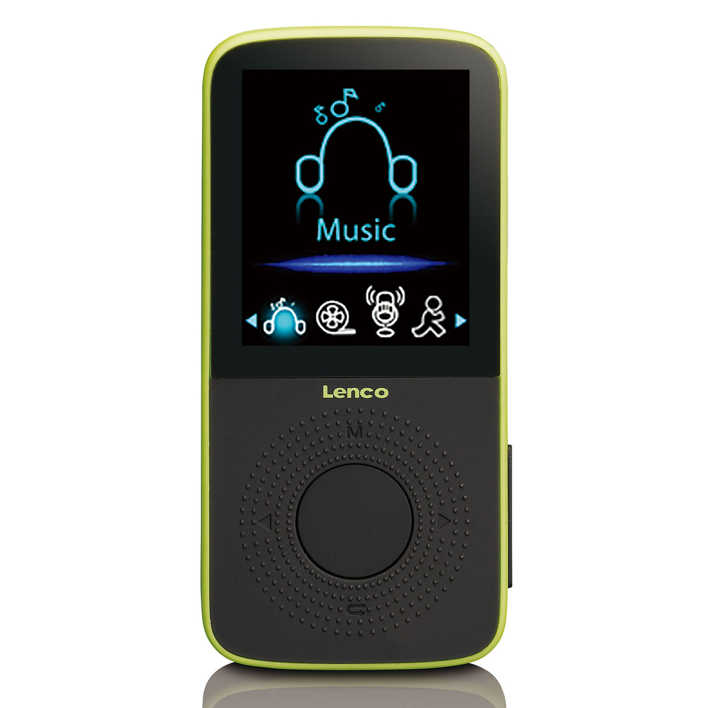 Lenco PODO-153LM - Sport MP3-Player mit Schrittzähler und Sport-Ohrenstöpseln und Armband - Lime